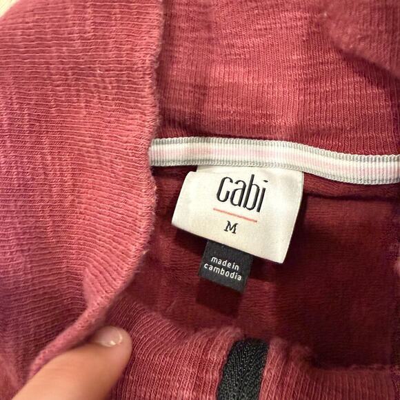 CAbi Style 4122 Training Jacket Red Zip Up Mock Neck Size Medium - Picture 7 of 7